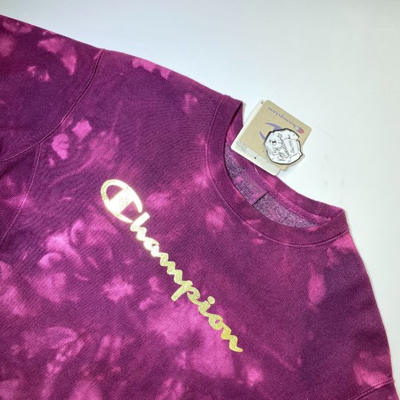 Champion Sweatshirt Tie - Dye Berry Crew Neck - Picture 4 of 9